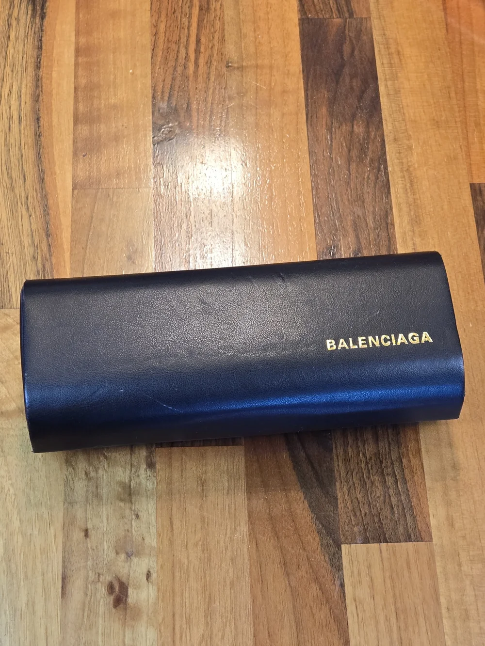 Authentic Balenciaga Black Leather Eyewear Sunglasses Case